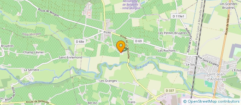 localisation de l'entreprise JD.M.FD  BELLEVILLE-EN-BEAUJOLAIS