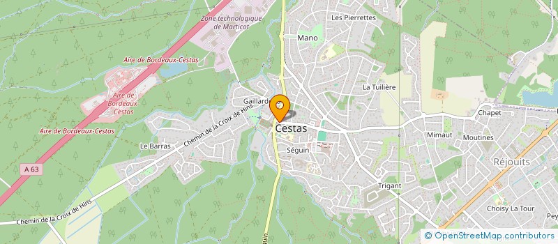localisation de l'entreprise JD OPTIC à CESTAS