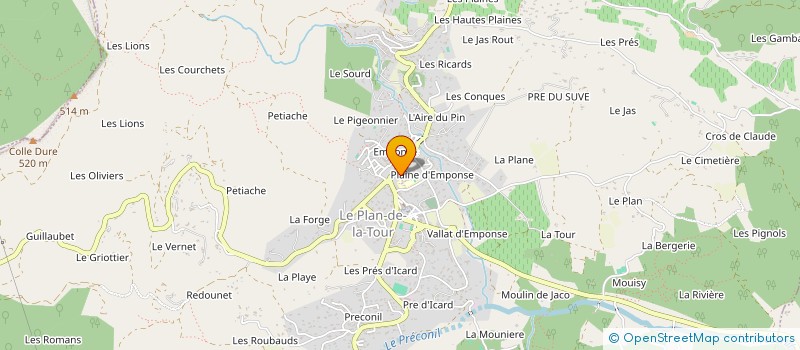 localisation de l'entreprise JD PLOMBERIE  LE PLAN-DE-LA-TOUR