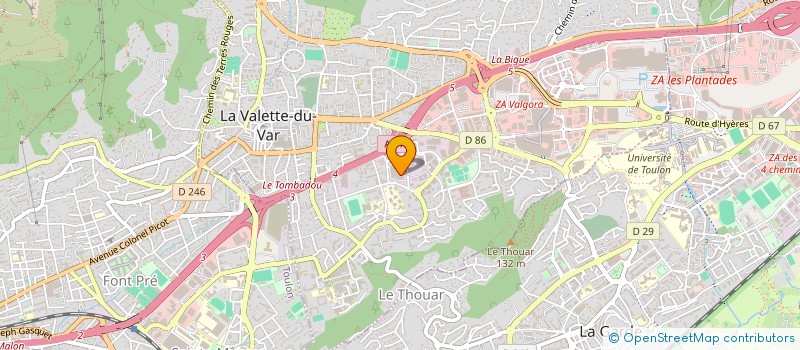 localisation de l'entreprise JD SARL à LA VALETTE DU VAR