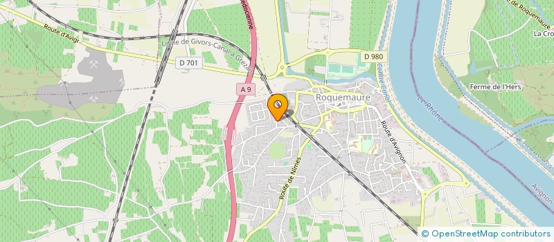 localisation de l'entreprise JD TRANSPORTS  ROQUEMAURE