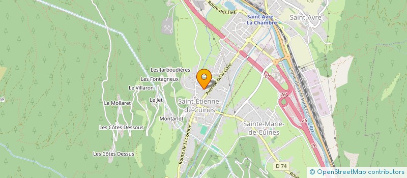 localisation de l'entreprise JD TRAVAUX CHARPENTE à SAINT-COLOMBAN-DES-VILLARDS