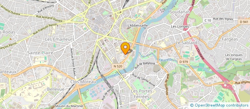 localisation de l'entreprise JDA EVASION à LIMOGES