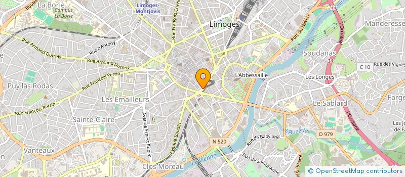 localisation de l'entreprise JDB à LIMOGES