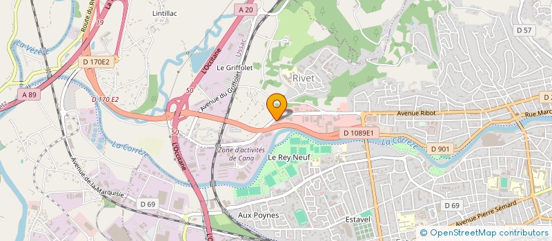 localisation de l'entreprise JDB INFORMATIQUE à BRIVE-LA-GAILLARDE
