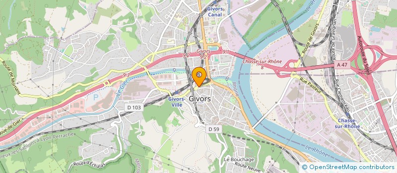 localisation de l'entreprise JDB RESEAU à GIVORS