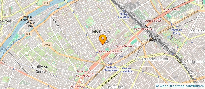 localisation de l'entreprise JDC COUVERTURE à LEVALLOIS-PERRET