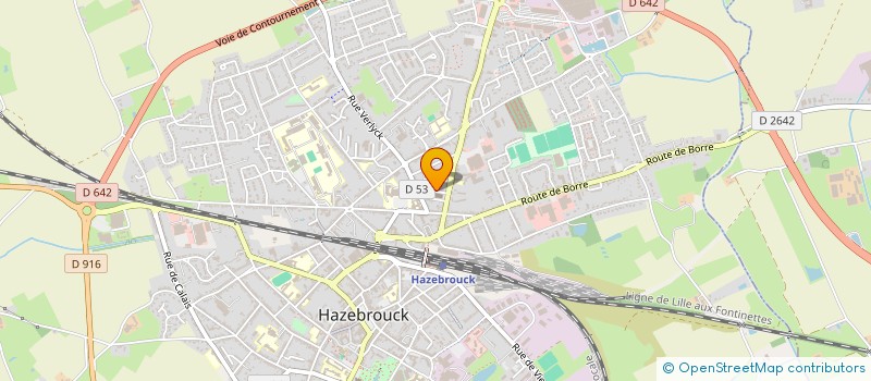 localisation de l'entreprise JDE  HAZEBROUCK