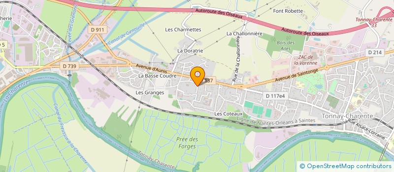 localisation de l'entreprise JDF ELECTRICITE  TONNAY-CHARENTE