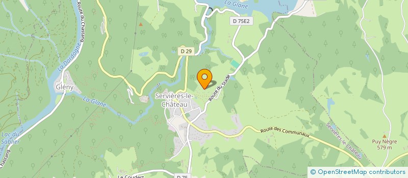 localisation de l'entreprise JDF JOANNY  SERVIERES LE CHATEAU