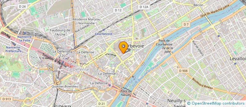 localisation de l'entreprise JDH STUDIOZ à COURBEVOIE