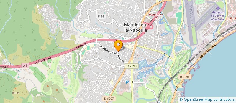 localisation de l'entreprise JDM IMMOBILIER à MANDELIEU LA NAPOULE