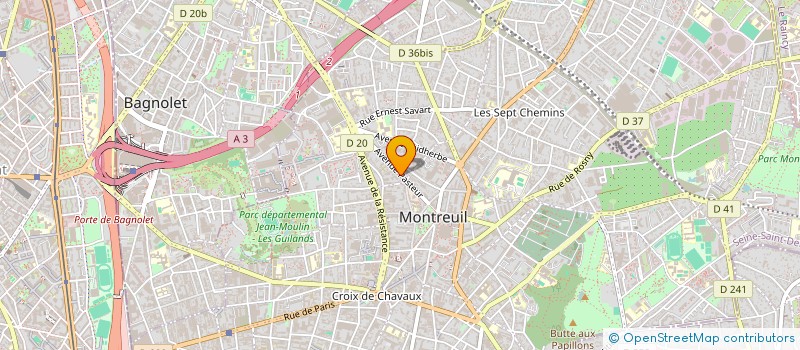 localisation de l'entreprise JDM TRANSPORT à MONTREUIL