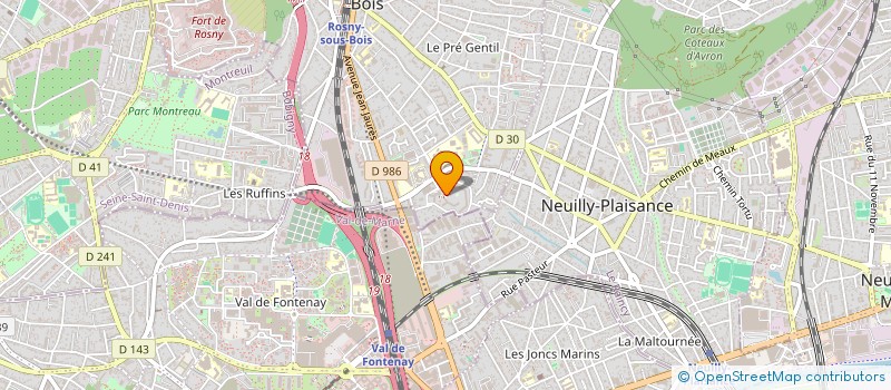 localisation de l'entreprise JDP à ROSNY-SOUS-BOIS