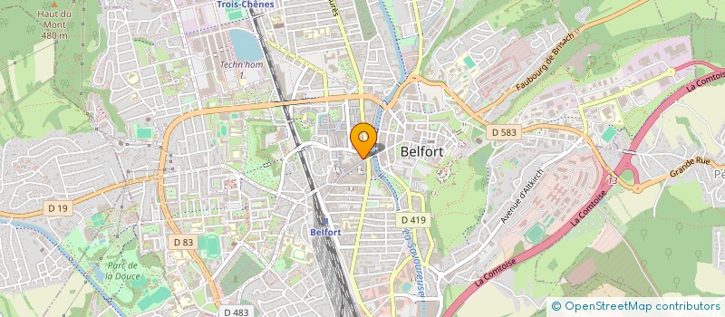 localisation de l'entreprise JDPM OPTIQUE à BELFORT