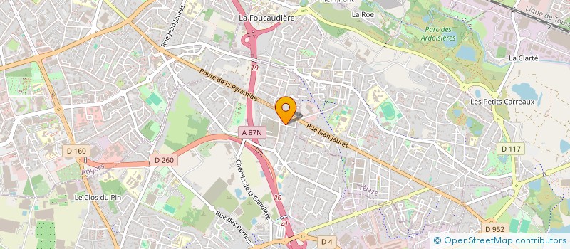 localisation de l'entreprise JEADE  LES PONTS-DE-CE