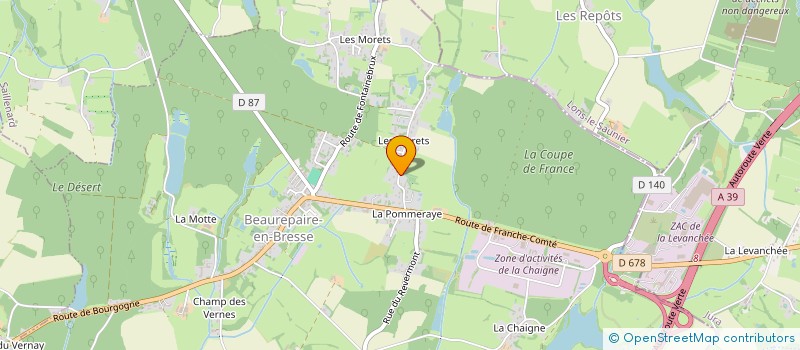 localisation de l'entreprise JEALTIN  BEAUREPAIRE-EN-BRESSE