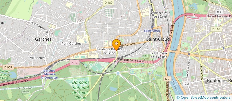 localisation de l'entreprise JEAN-BAPTISTE ARNAUD AUDIT ET CONSEIL à SAINT-CLOUD