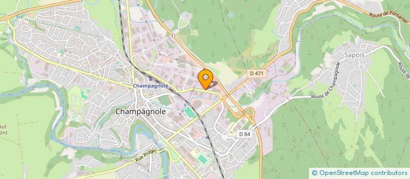 localisation de l'entreprise JEAN BARBAUD AGENCEUR ET FILS à CHAMPAGNOLE