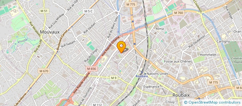 localisation de l'entreprise JEAN CASTEL  ROUBAIX