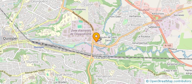localisation de l'entreprise JEAN-CHRISTOPHE FAVE  QUIMPER