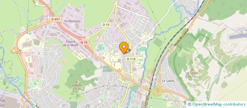 localisation de l'entreprise JEAN-CHRISTOPHE GENIN - ECOLE DE CONDUITE VESULIENNE (ECV)  VESOUL