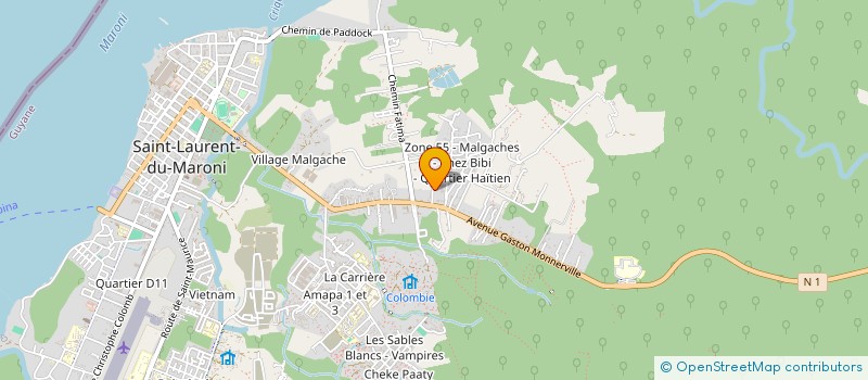 localisation de l'entreprise JEAN CONSTRUCTION à SAINT-LAURENT-DU-MARONI