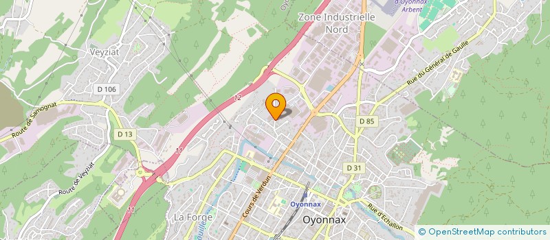 localisation de l'entreprise JEAN COUTTY APPLICATIONS INDUSTRIELLES DES MATIERES PLASTIQUES à OYONNAX