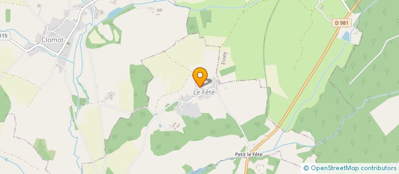 localisation de l'entreprise JEAN DECOMBARD  LE FETE