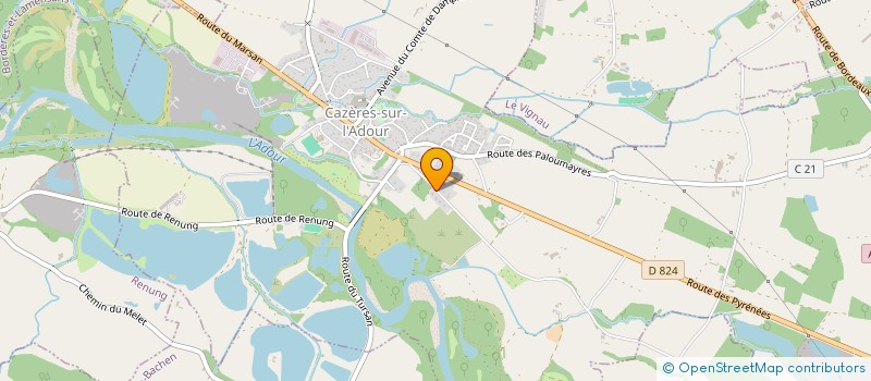 localisation de l'entreprise JEAN-DEZERT  CAZERES-SUR-L'ADOUR