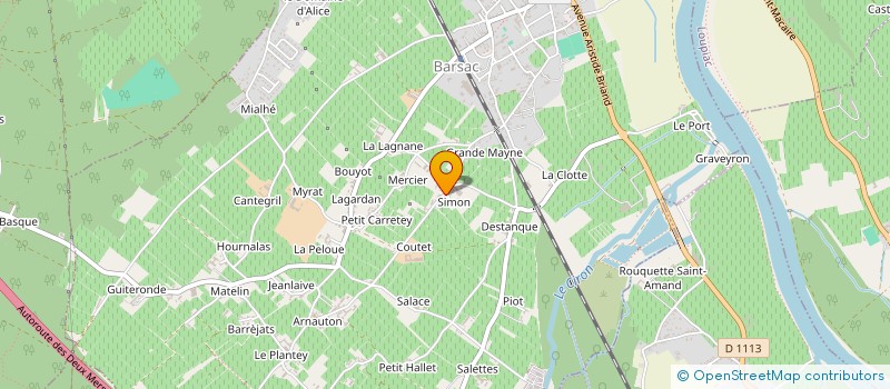localisation de l'entreprise JEAN DUFOUR SARL à BARSAC