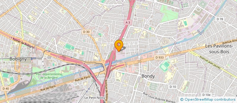 localisation de l'entreprise JEAN DURANT EDITION PUBLICITAIRE  BONDY