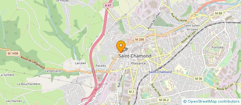 localisation de l'entreprise JEAN GABRIEL  SAINT-CHAMOND