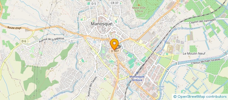 localisation de l'entreprise JEAN GIONO à MANOSQUE