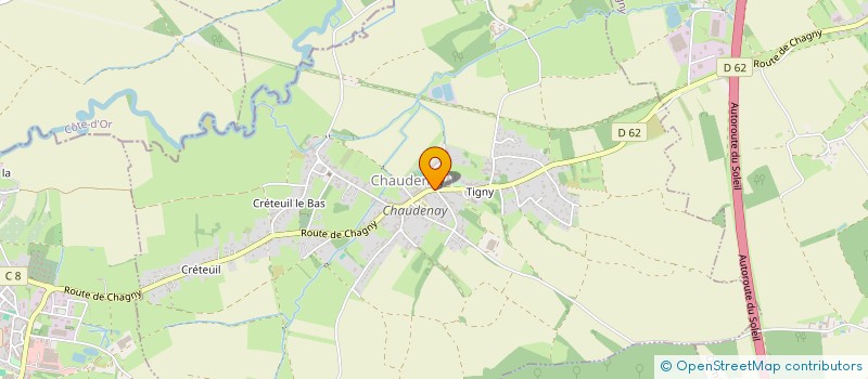 localisation de l'entreprise JEAN-HUGUES JONNIER - COURTIER EN VINS  CHAUDENAY