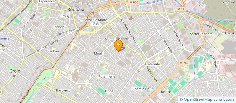 localisation de l'entreprise JEAN JACQUES GREGORY ET JEAN JACQUES DEBORAH  ROUBAIX