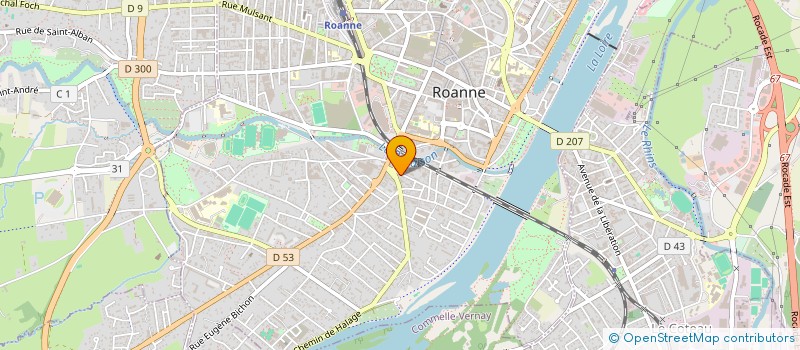 localisation de l'entreprise JEAN JAURES 38  ROANNE