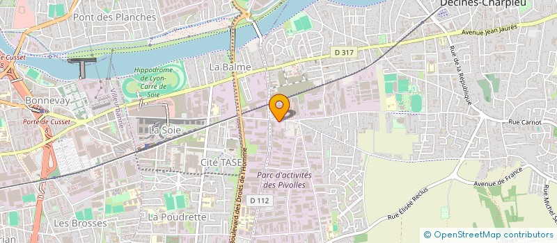 localisation de l'entreprise JEAN JAURES  DECINES-CHARPIEU