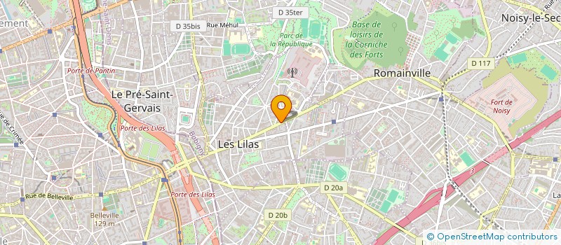 localisation de l'entreprise JEAN LEBRETON SA à LES LILAS