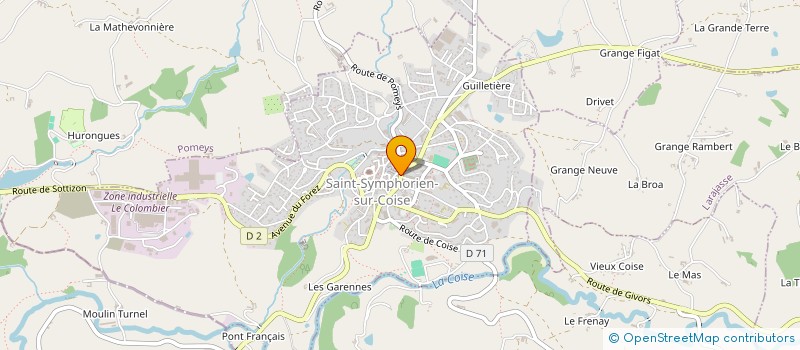 localisation de l'entreprise JEAN LUC VIRICEL IMAGE SON ELECTRO à SAINT-SYMPHORIEN-SUR-COISE