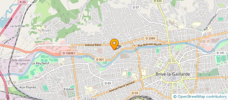 localisation de l'entreprise JEAN MERMOZ  BRIVE-LA-GAILLARDE