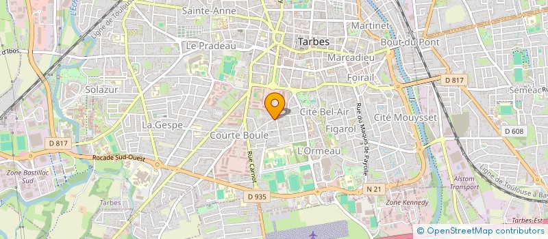 localisation de l'entreprise JEAN MOLINER ET SES FILS  TARBES