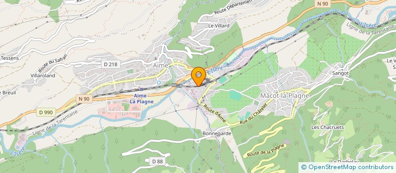 localisation de l'entreprise JEAN-NOEL MONTMAYEUR à LA PLAGNE TARENTAISE
