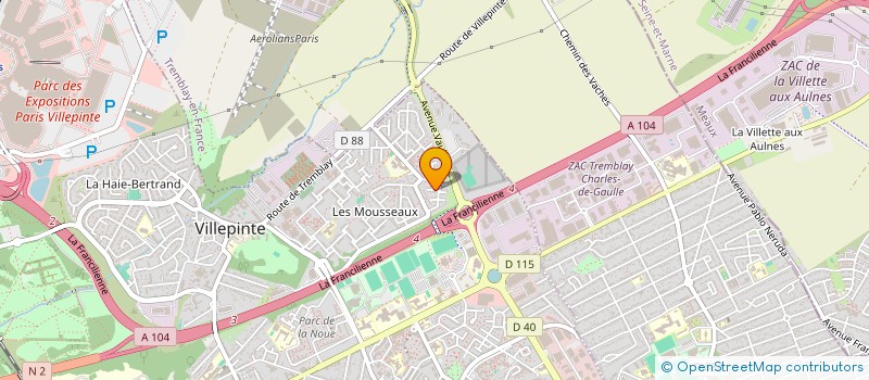 localisation de l'entreprise JEAN PARIDIMAL INC à VILLEPINTE