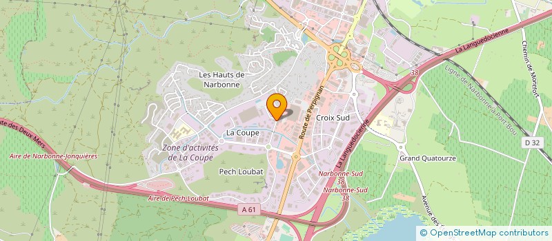 localisation de l'entreprise JEAN PIERRE COUSINIE EURL  NARBONNE