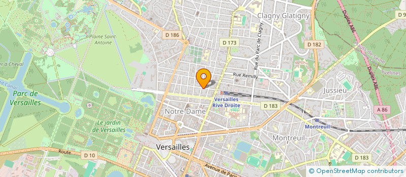 localisation de l'entreprise JEAN PIERRE LYONNET ET VALERIE LEGAL à VERSAILLES