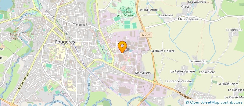 localisation de l'entreprise JEAN PREVOST SA à FOUGERES