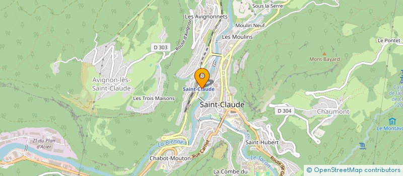 localisation de l'entreprise JEAN-PROST ET GAIFFE à SAINT-CLAUDE