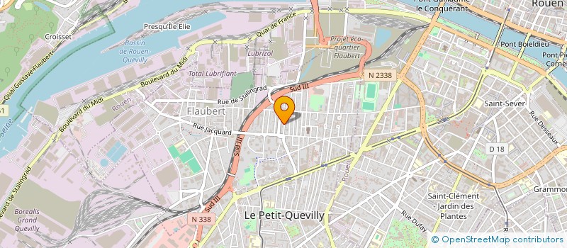 localisation de l'entreprise JEAN VILANNE TRAITEUR  LE PETIT-QUEVILLY