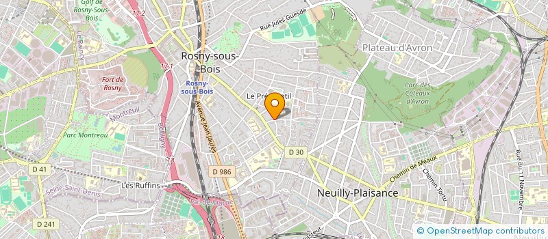 localisation de l'entreprise JEANAL à ROSNY-SOUS-BOIS